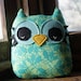 owl decor pillow, owl toy, stuffed owl plush, nursery owl