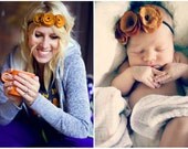 LIMTED TIME // goldenrod poppy garland for momma and baby.