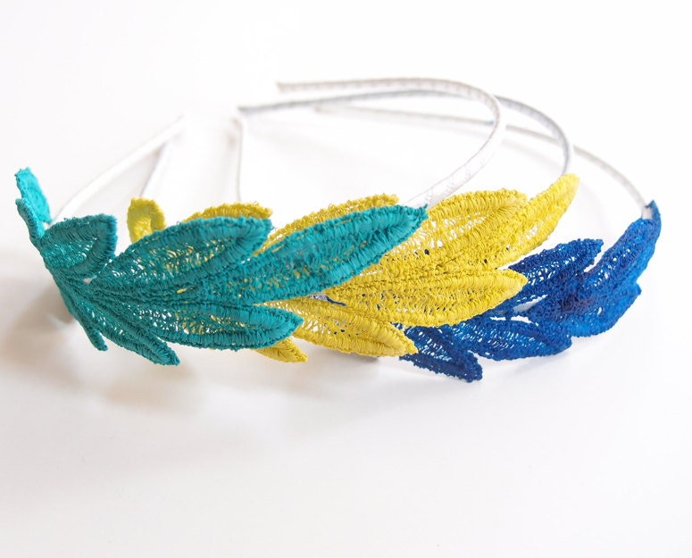 Lace Headband - One Custom Ariadne Headband, Your Choice of Color