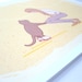 Cat Love, Mother Love / Sunday Morning Walk 3/ A5 Print Yellow