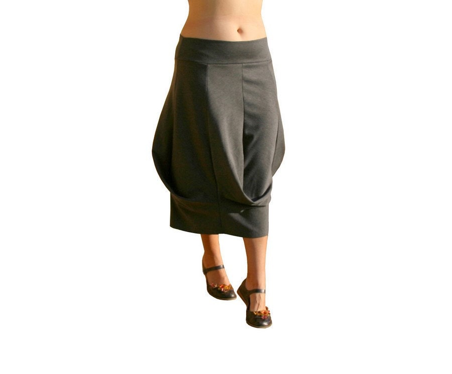 Womens clothing. Plus size skirt. Custom skirt. Draped skirt. Custom long skirt. Womens skirt. Grey skirt.
