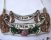 Sloth Banner Necklace - Made to Order