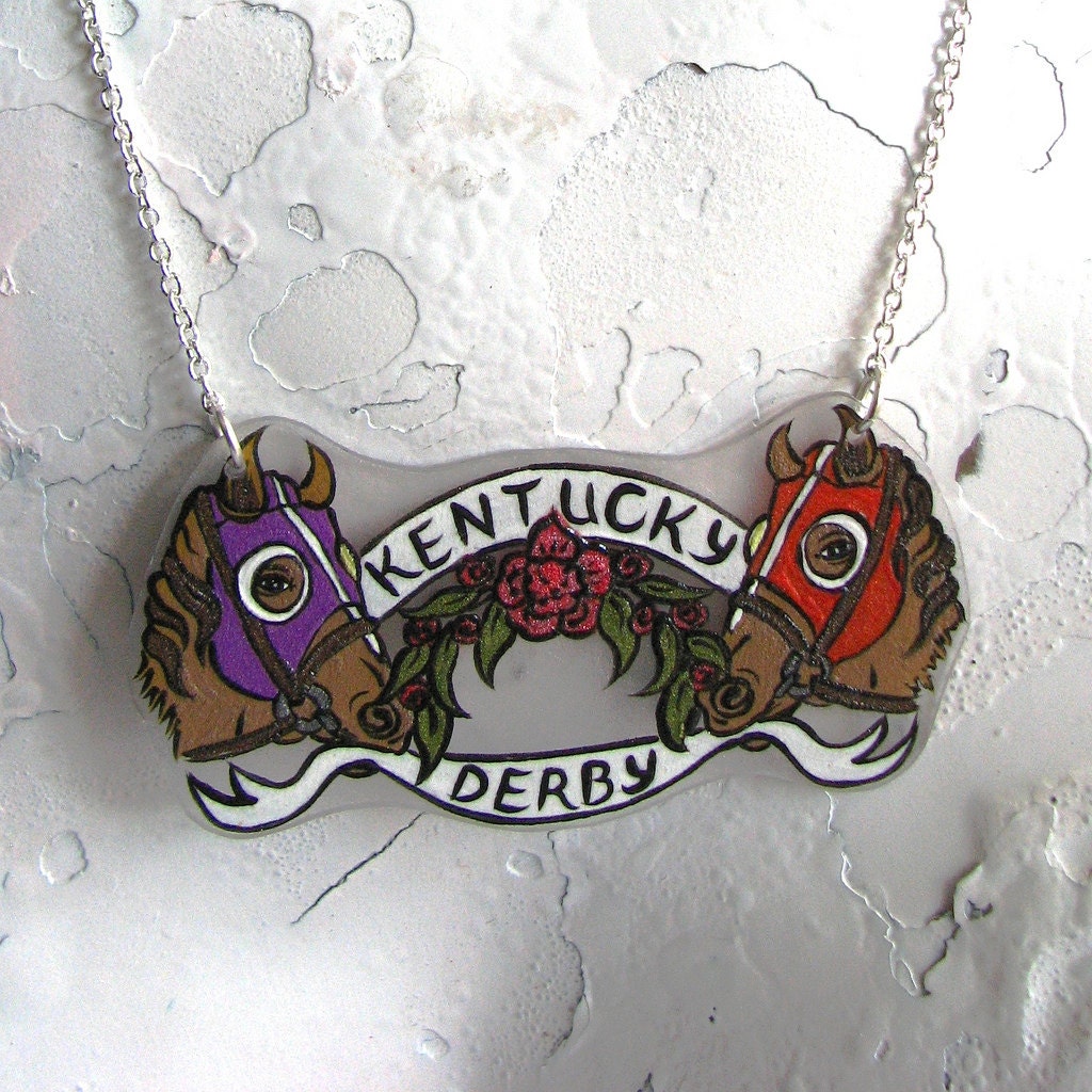 Kentucky Derby Horse Necklace