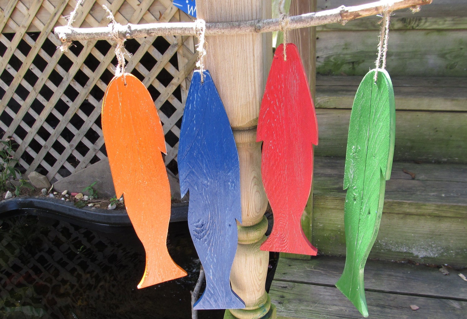 Reclaimed wood Fence Fish Wall Hanging. Custom Made. Rustic Lake Decor. Made to Order