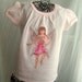 Whimsical Fairy Tee with Wings - Flower Fairy Veronica with Appliqued Irridescent Wings on Back for Girls