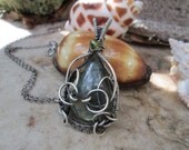labradorite pendant in sterling silver