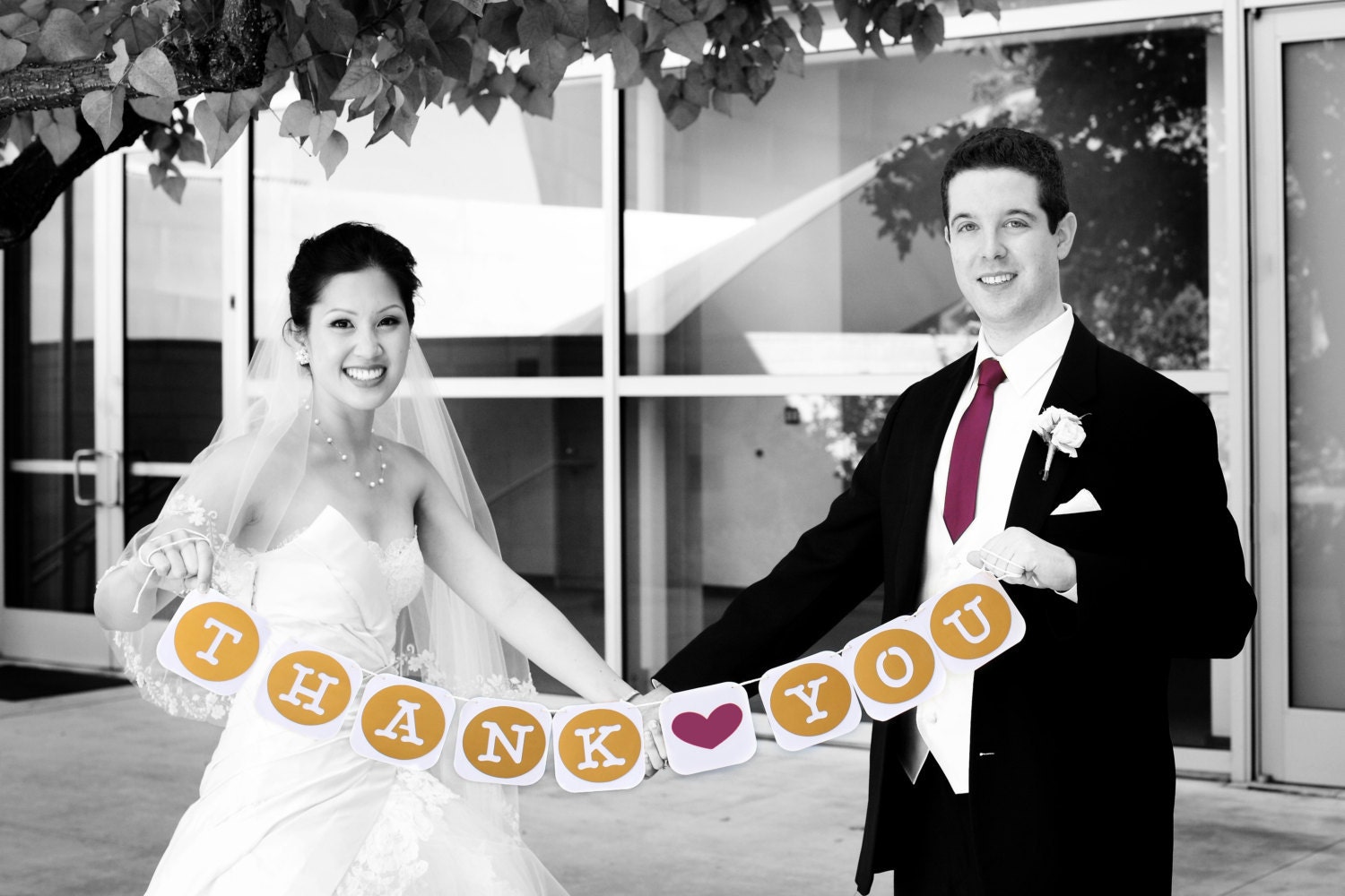 Gold Or Silver Metallic Thank You Garland Thank You Banner Wedding Banner Thank You Sign Wedding Day Decor Bunting Wedding Decoration