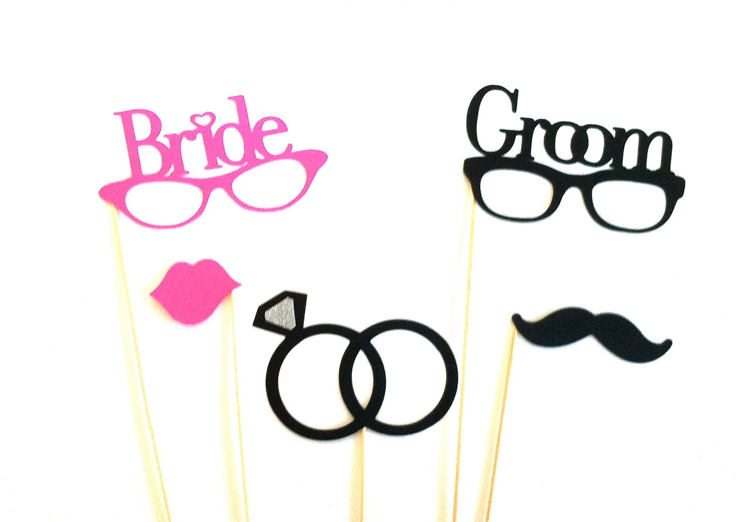 Bride and Groom Glasses Photobooth Prop Photo Booth Props Glasses Wedding Photo Props Party Glasses Party Decorations Party Supplies