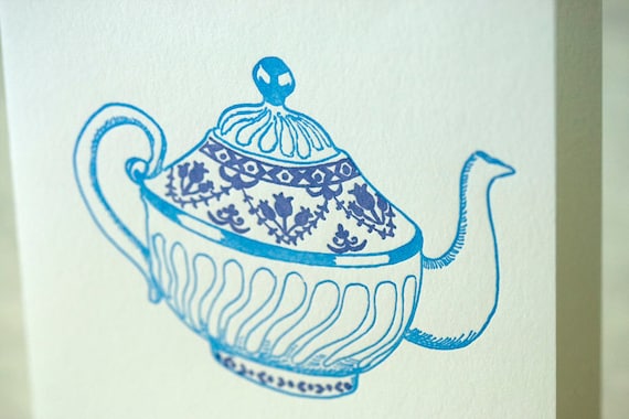 Letterpress Illustrated Series Card Pack - Tea Time
