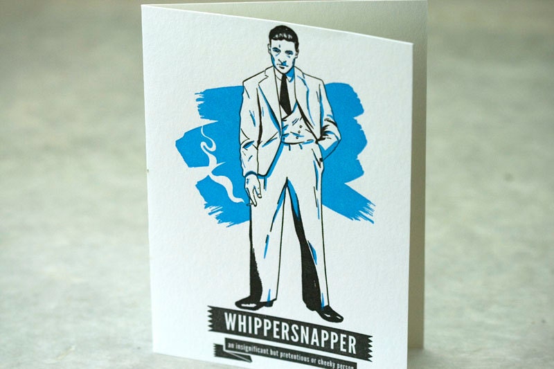 Letterpress Card Illustrated Series - 4 pack - Troublemakers