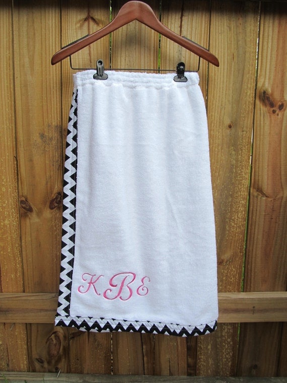 Adult Towel Wrap Bath Wrap/Cover Up Black by FunnyFarmCreations