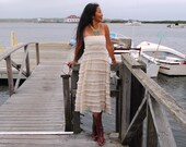 Up Cycled  Ruffle Lace Dress
