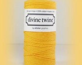 NEW- Solid Yellow Divine twine - Shipping -50 yards-bakers twine- Brand New Divine Twine -Color Yellow- SALE- Shipping 1.99