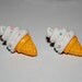 Vanilla Ice Cream Cone with Sprinkles Cabochon Post Earrings