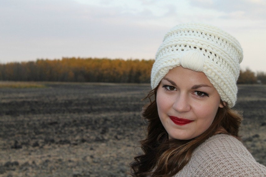Knit Hat. Winter Hat. Turban. Beanie. Cloche. Ladie's Hat. Toque. Vintage Style Hat. Made to Order.