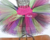 Black, Fuchsia, Lime Green and Purple Tutu sizes newborn 3 mo 6 mo 9 mo 12 mo 18 mo 24 mo 2t 3t 4t 5 6 8 10 12 14