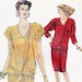1990 Vintage Sewing Pattern Drop Waist Dress Vogue 7797 Size 14 16 18 UNCUT