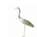 White Heron Art. Sculptured. Carved. Wood Heron. Shorebird. Shabby Chic White. NAutical. Ocean. Beach.