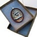 Ryan the Raccoon Portrait Pendant Necklace - Handcrafted Mahogany Wood Frame