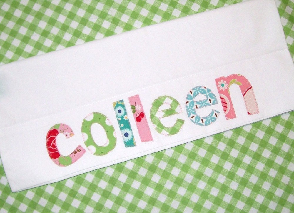 Personalized Pillowcase .... Choose Your Fabrics ..