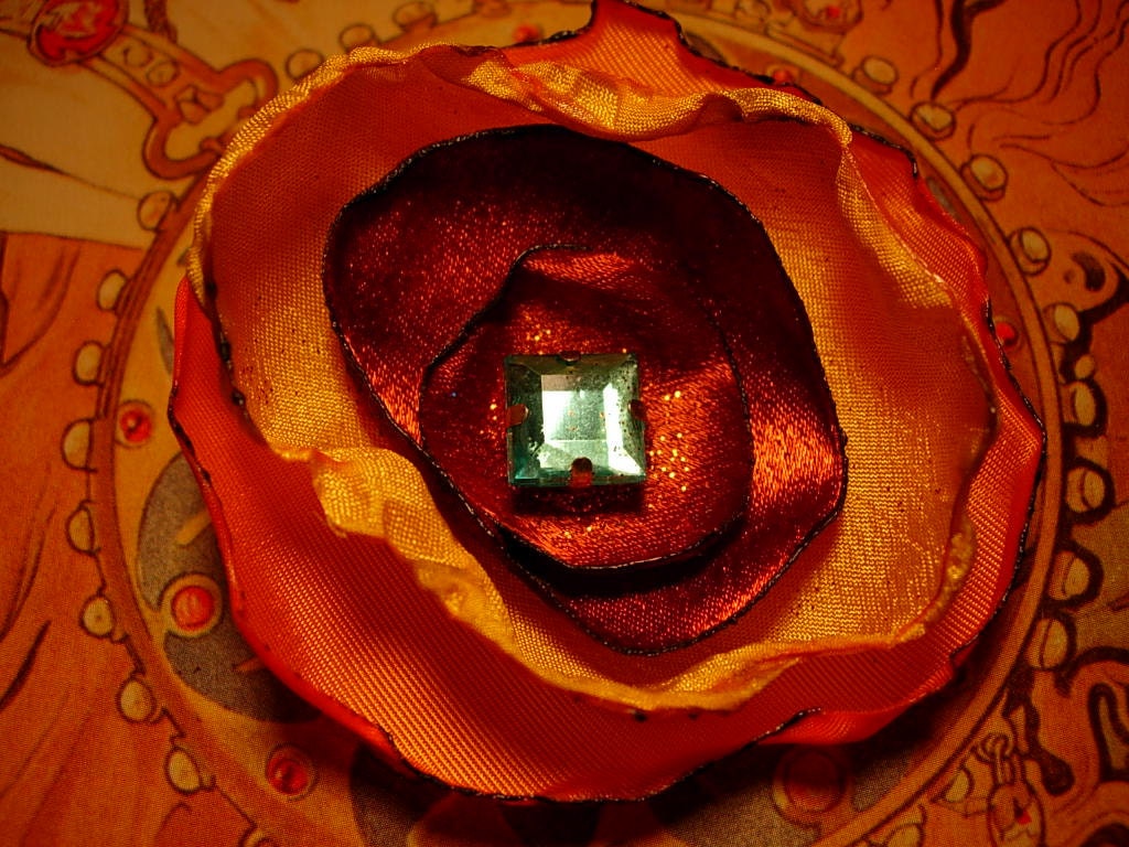 Hair flower: Sweet pumpkin