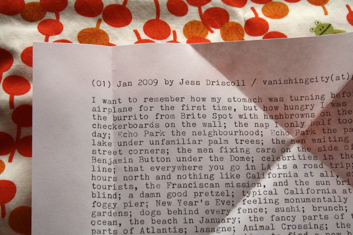Vanishing City: a zine about Los Angeles, 2009