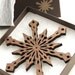 Black Walnut Wood Snowflake Ornament - Holiday Decor 2012 . Timber Green Woods