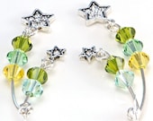 Swarovski Crystals and Stars in Greens - Shooting Stars