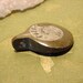 RESERVED FOR GETCAE Fossilized Goniatite Ammonite Carved built in bale Focal Bead, Cabachon, Ancient Nautilus Morocco (11m173 B)