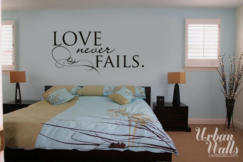 Vinyl Wall Sticker Decal Art - Love Never Fails