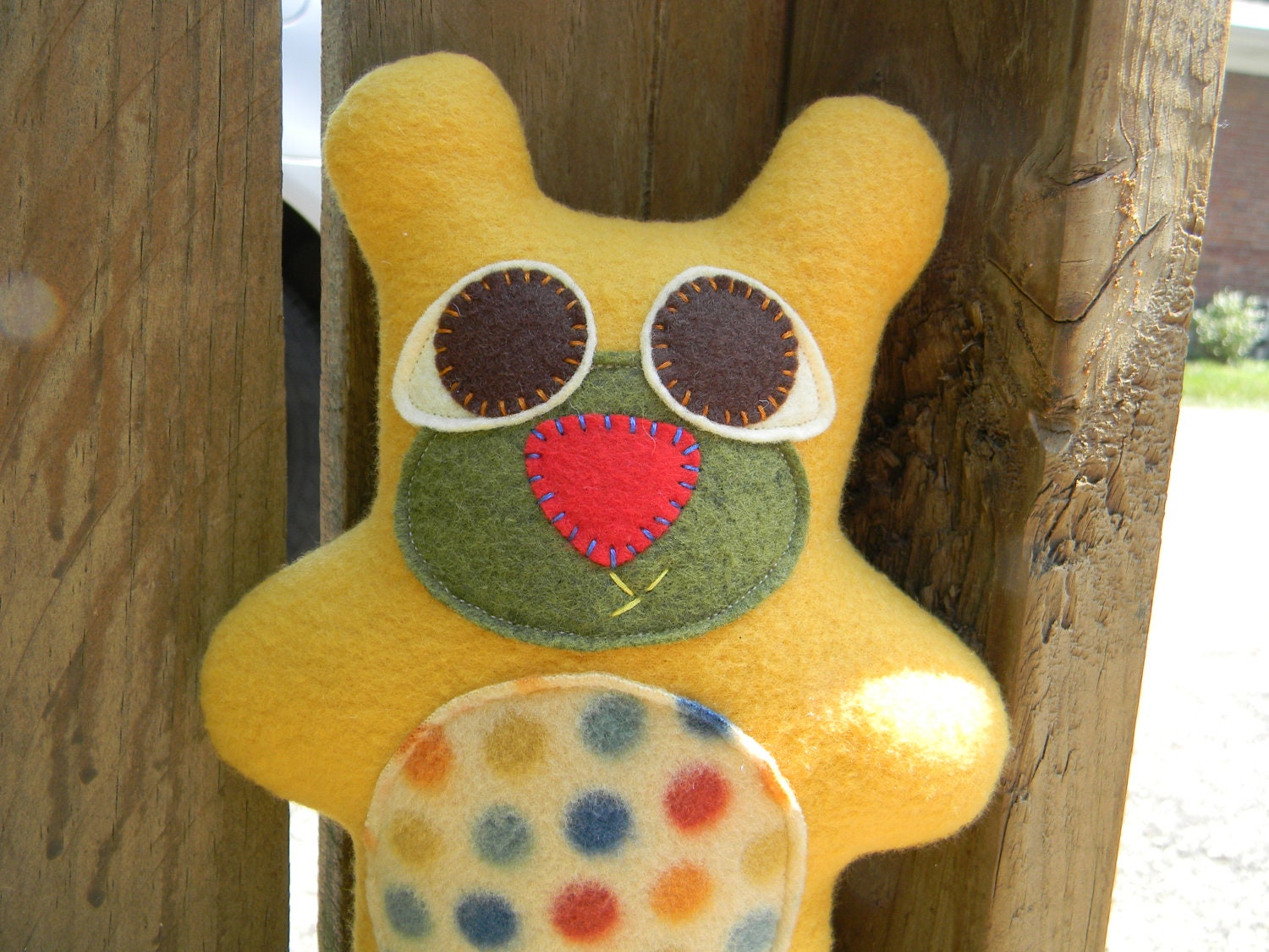 Plush Mustard Bear Fleece Stuffed Toy