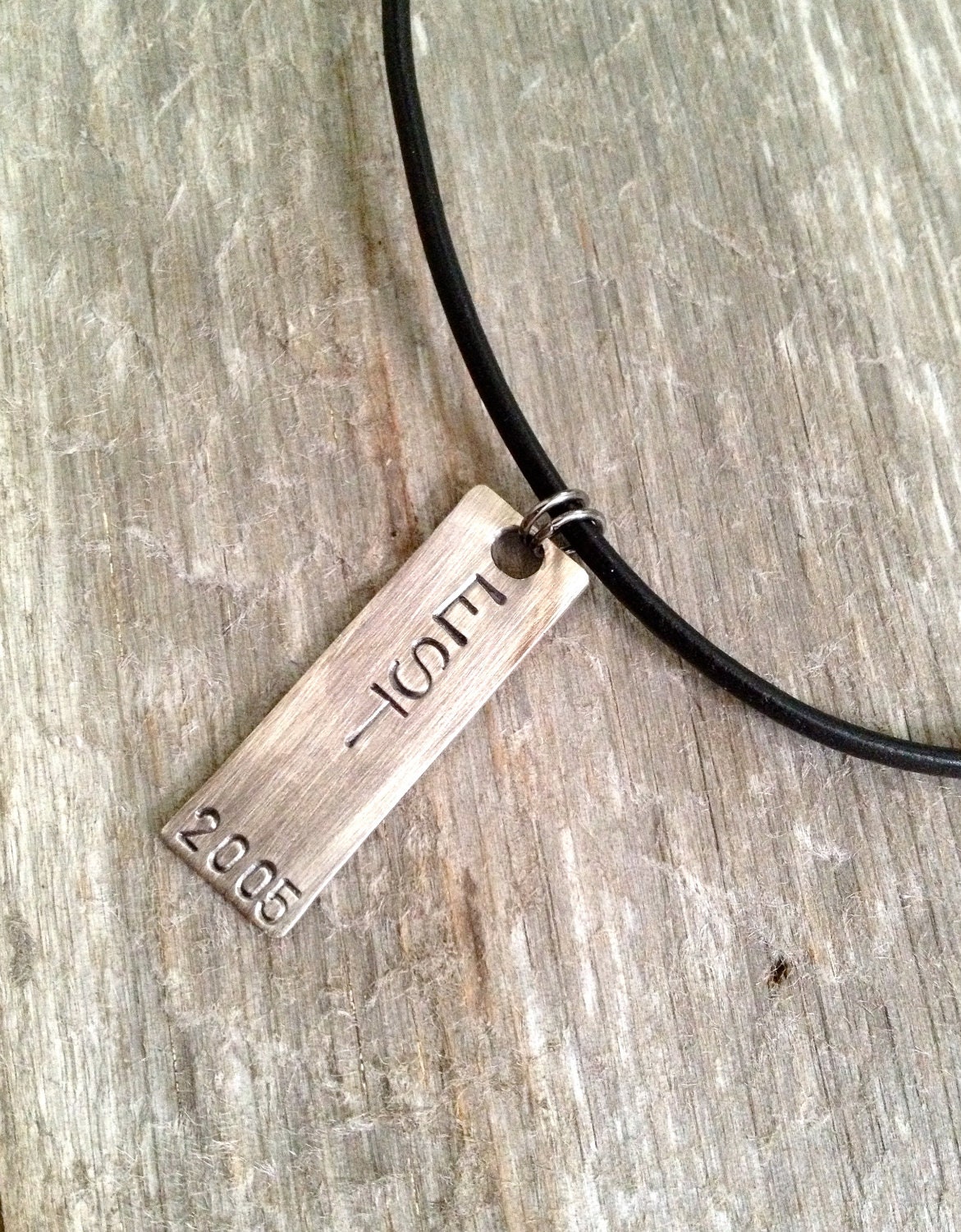 Guys Necklace- Mens Leather Necklace- Fathers Day Gift- Easter Gift- Sporty- Rustic Necklace-Sterling Silver- Man Gift