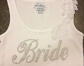 Bride Tanks -- Rhinestones and Lace