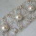 Pearl and Rhinestone Bridal Sash, Wedding Belt, Ivory Crystal Bridal Sash - DIANA