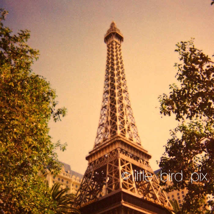 Eiffel Tower Paris Las Vegas 5 x 5 Polaroid Fine Art Print
