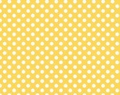 Riley Blake House Designer - COTTON DOTS - Small Dots in Yellow - 1/2 yard