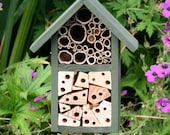 Two Tier Insect and Bee Hotel, in 'Old English Green'.