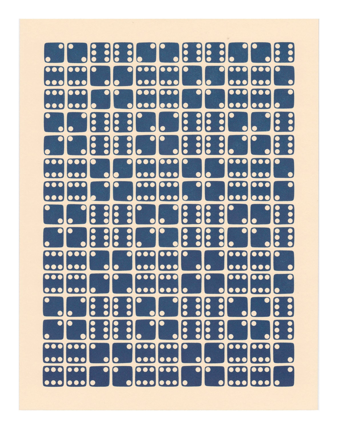 Letterpress Dice Print - Gamma Centauri