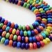 Mix Colors Howlite 8mm Rondelle Beads 16 Inch Strand/ Only Beads Not Finished Jewelry