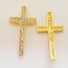 RESERVED Gold /SILVER Sideways Cross Bracelet Connector With clear rhinestone 11 Pieces