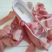 Pink Bridal Shoes, AMY, Wedding Flats, Silk Pearl Elegance, Ballet Slippers For The Bride, Bobka Shoes by Bobka Baby