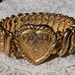 Vintage 1940s Tri Colored Gold Filled Expansion Bracelet By Leading Lady