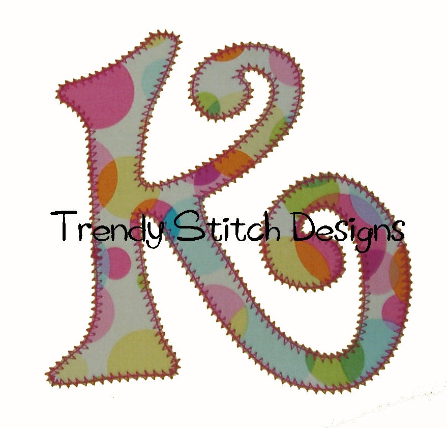 Pizazz Font Applique Design 4x4 and 5x7 Applique Machine Embroidery Design INSTANT DOWNLOAD