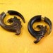 Fake Gauges - Fiaha Spirals Black Wood Small