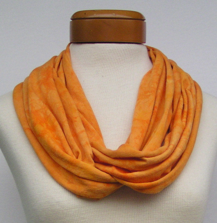 Circle Scarf Hand Dyed Amber 174