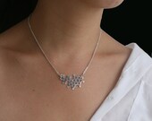 Serotonin Molecule Silver Pendant
