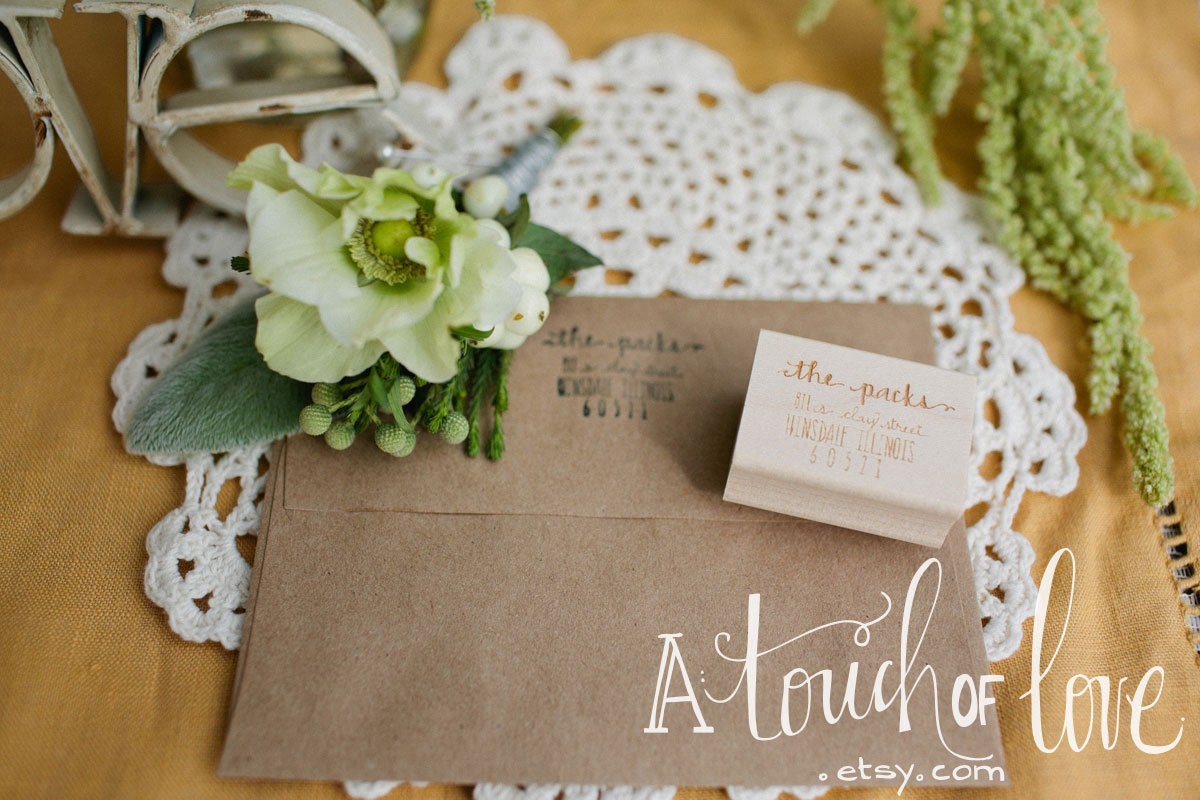 SCRIPT Custom Design Return Address Stamp