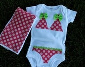 Bikini Onesie with matching Cloth Burpie
