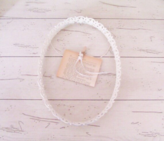 Vintage White Frame Organizer Necklace Holder Filigree Frame Oval Frame Shabby Chic Vintage Frame