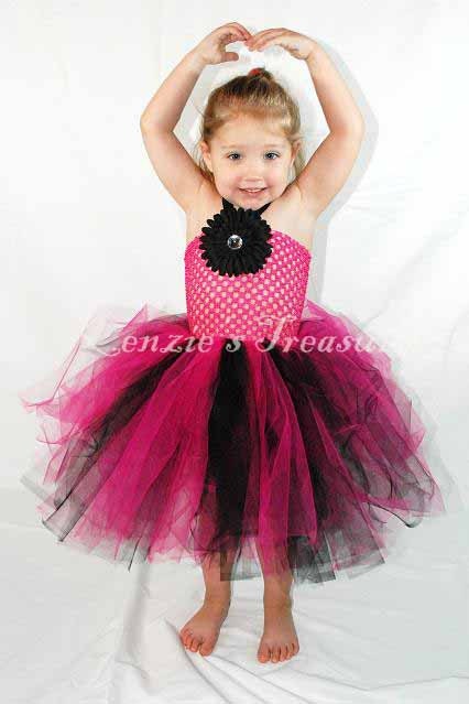 Hot Pink Diva Crochet Tutu Halter Dress - Size NB to 24 Months - Can Be Worn Different Ways